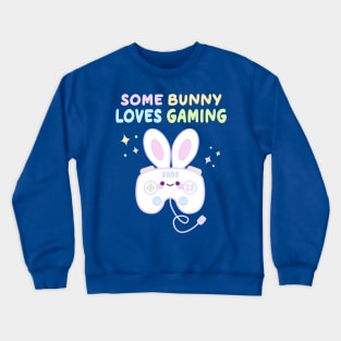 Cute Gamer Easter Bunny Kawaii Game Controller Crewneck Sweatshirt